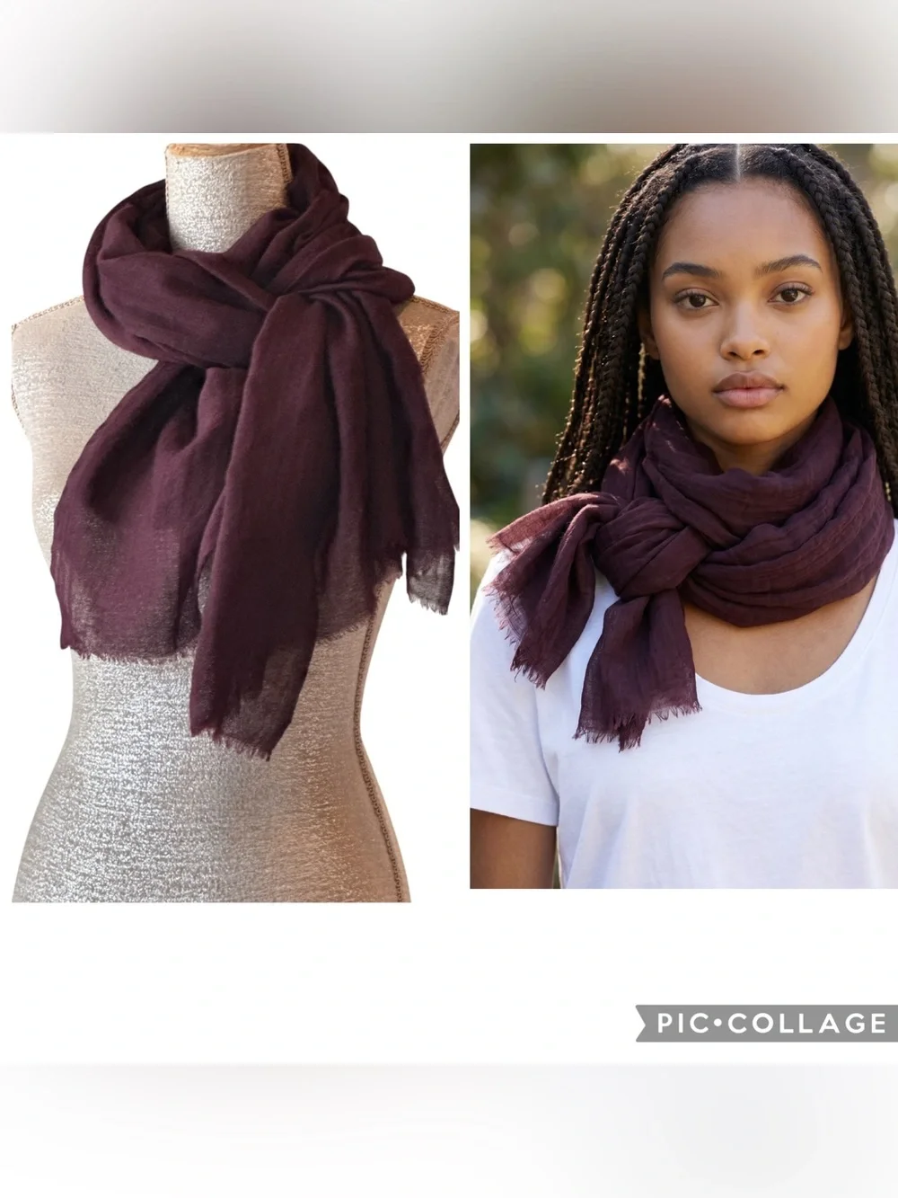 Anthropologie BHLDN Rue Wool Silk Scarf Wrap NWOT Amethyst OS